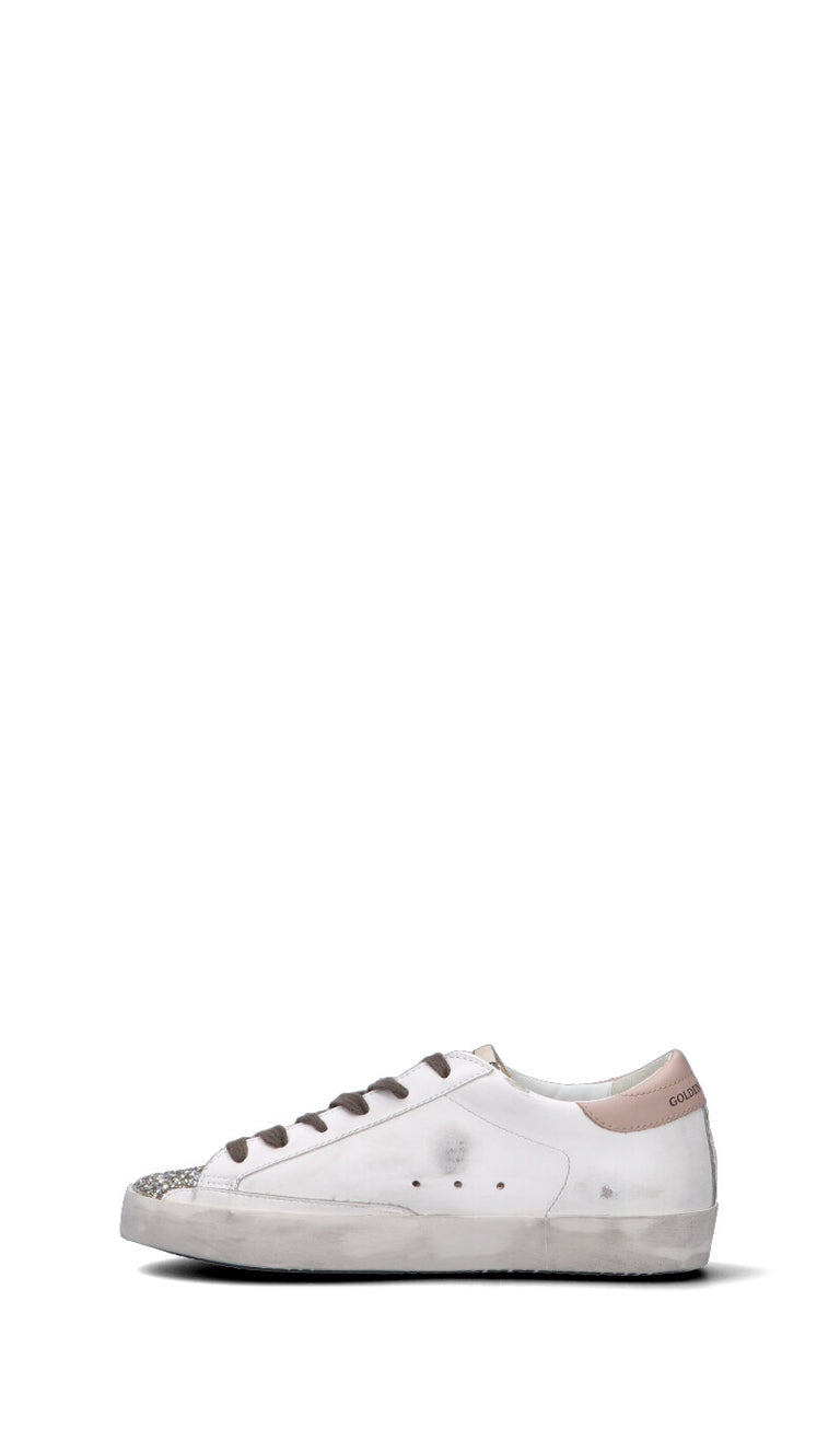 GOLDEN GOOSE - SUPER-STAR WITH SPUR Sneaker donna bianca/rosa in pelle