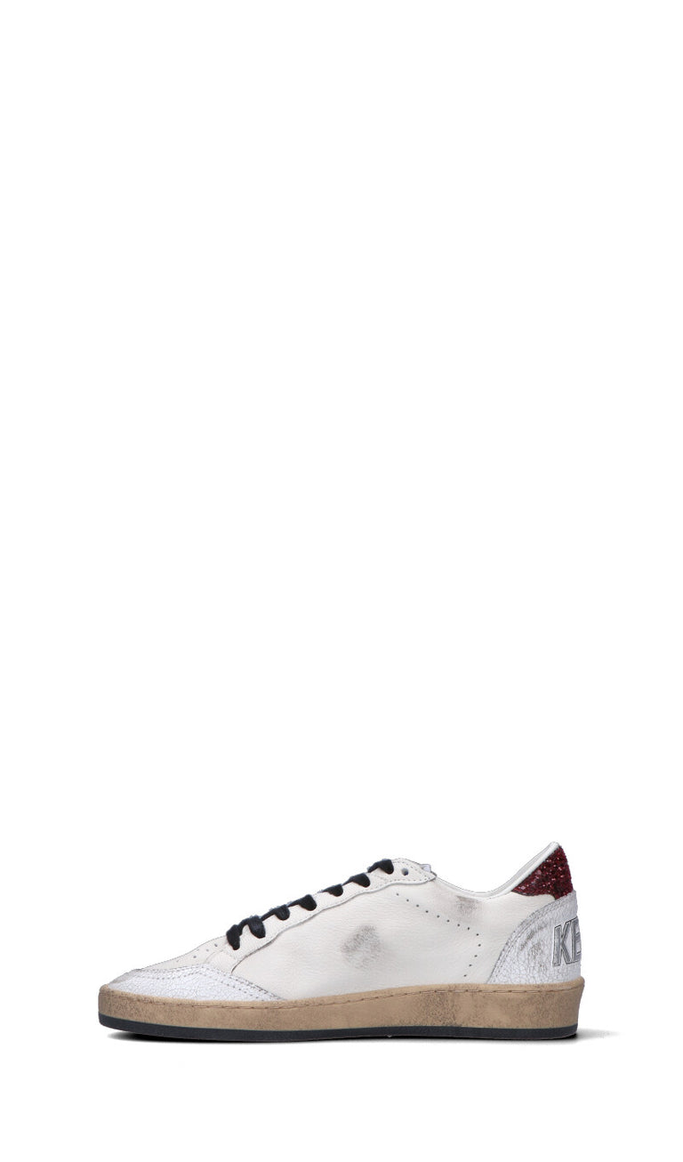 GOLDEN GOOSE Sneaker donna bianca/bordeaux in pelle