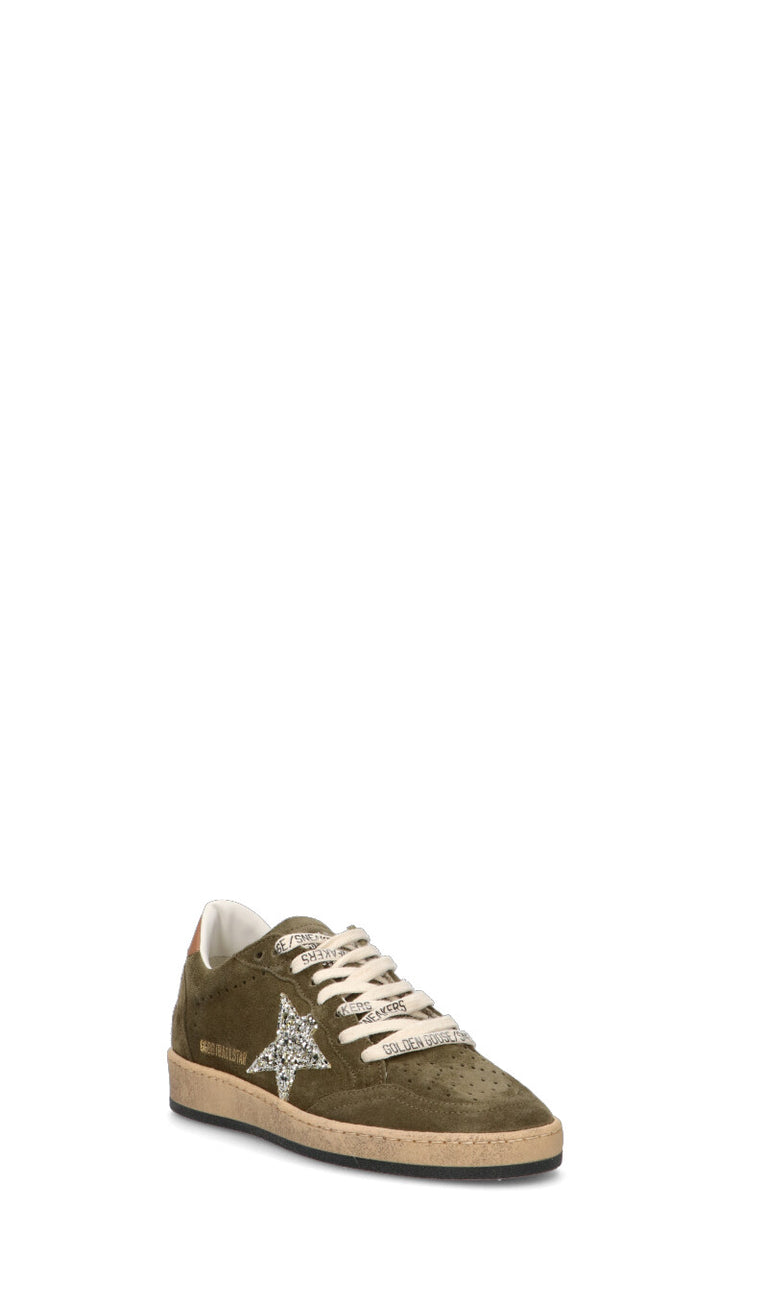 GOLDEN GOOSE - BALL STAR Sneaker donna militare in suede