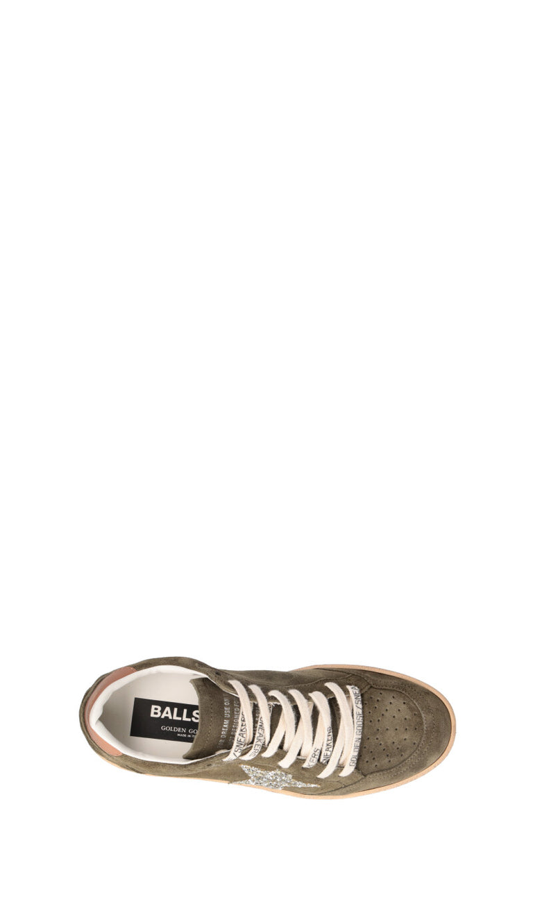 GOLDEN GOOSE - BALL STAR Sneaker donna militare in suede