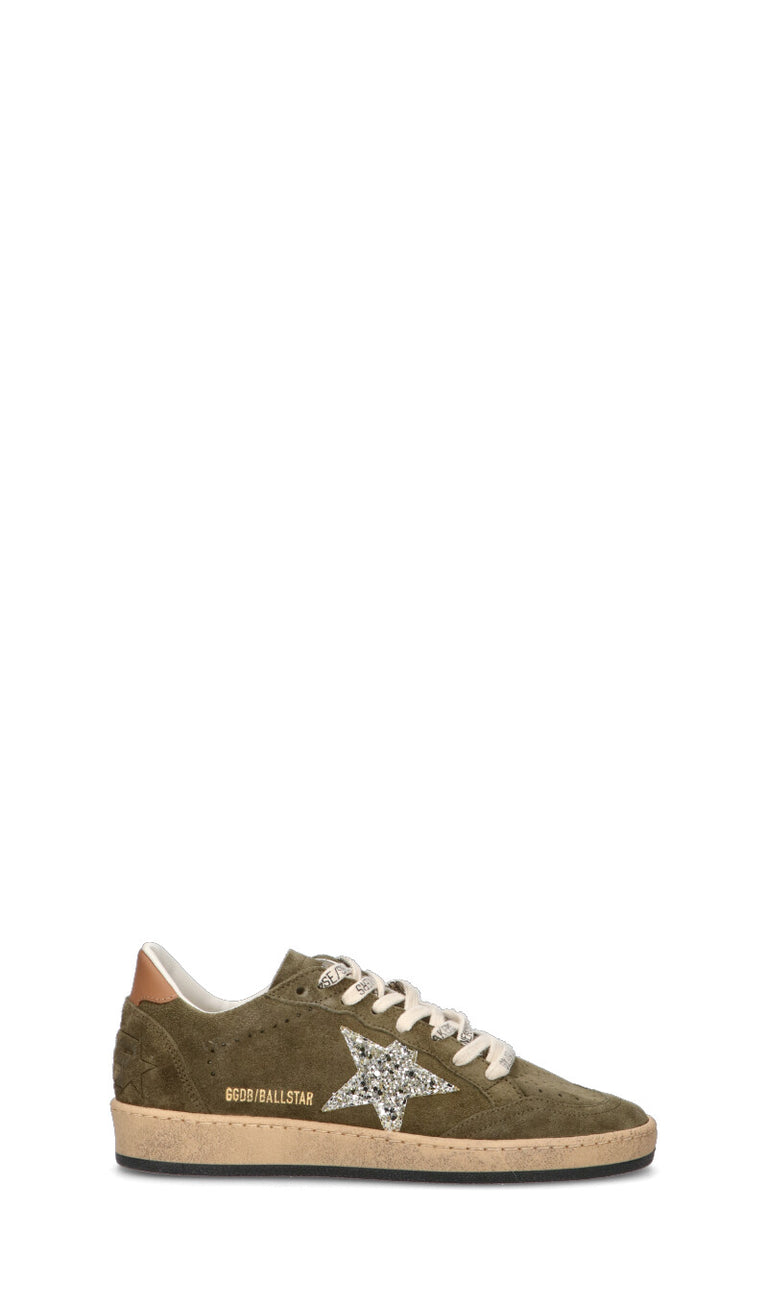 GOLDEN GOOSE - BALL STAR Sneaker donna militare in suede