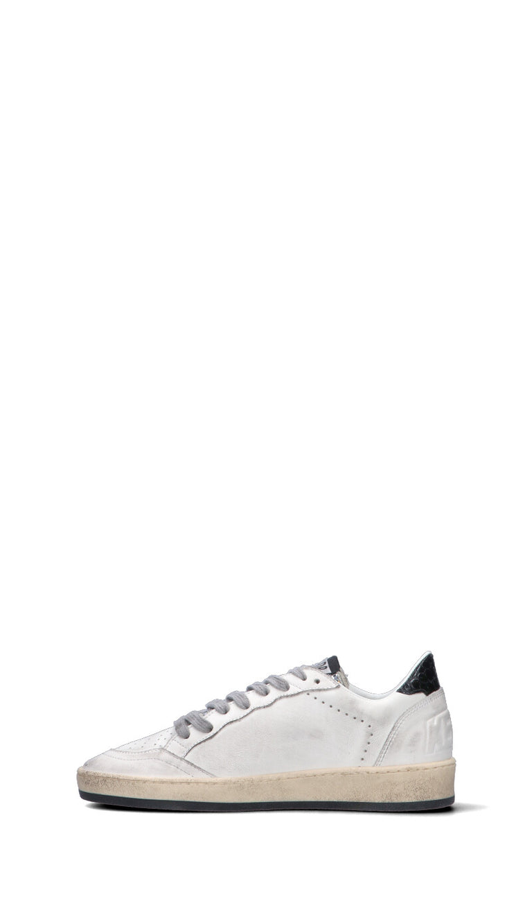 GOLDEN GOOSE - BALLSTAR Sneaker donna bianca/nera in pelle/swarovski