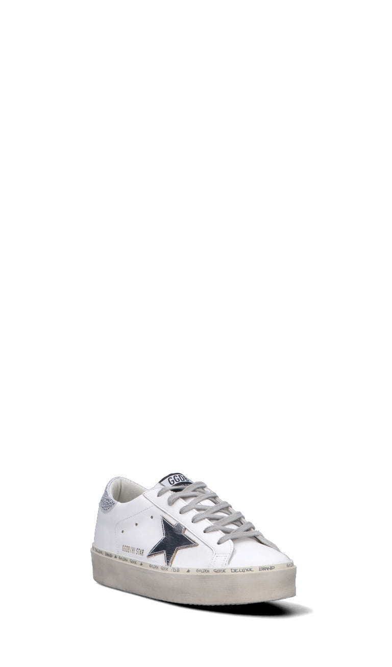 GOLDEN GOOSE HI STAR Sneaker donna bianca/argento in pelle