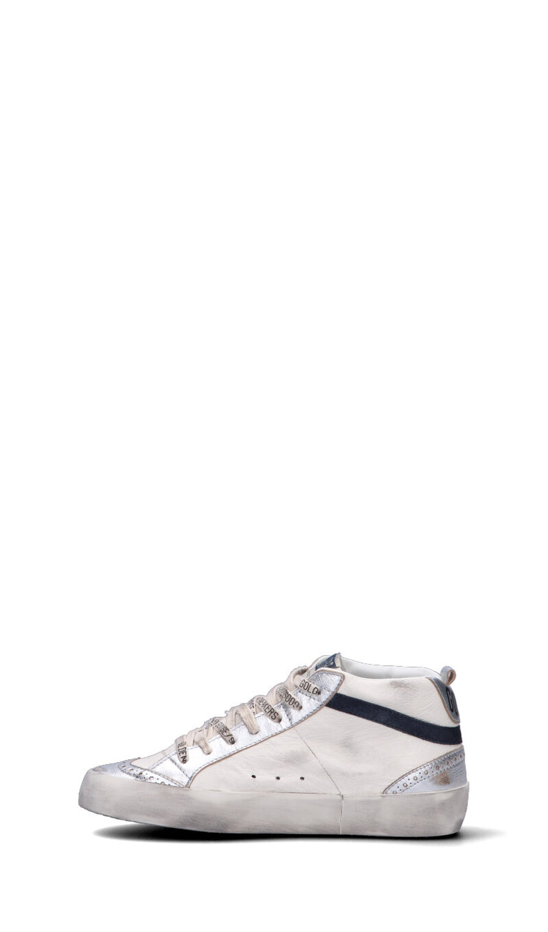 GOLDEN GOOSE MIDSTAR Sneaker donna argento, rossa e blu in pelle