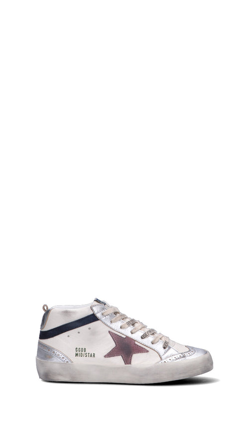 GOLDEN GOOSE MIDSTAR Sneaker donna argento, rossa e blu in pelle