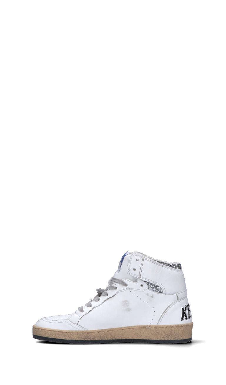 GOLDEN GOOSE SKY STAR Sneaker donna bianca/argento in pelle