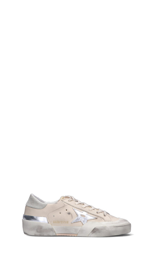 GOLDEN GOOSE SUPER-STAR PENSTAR MULTIFOXING Sneaker donna panna/argento in pelle