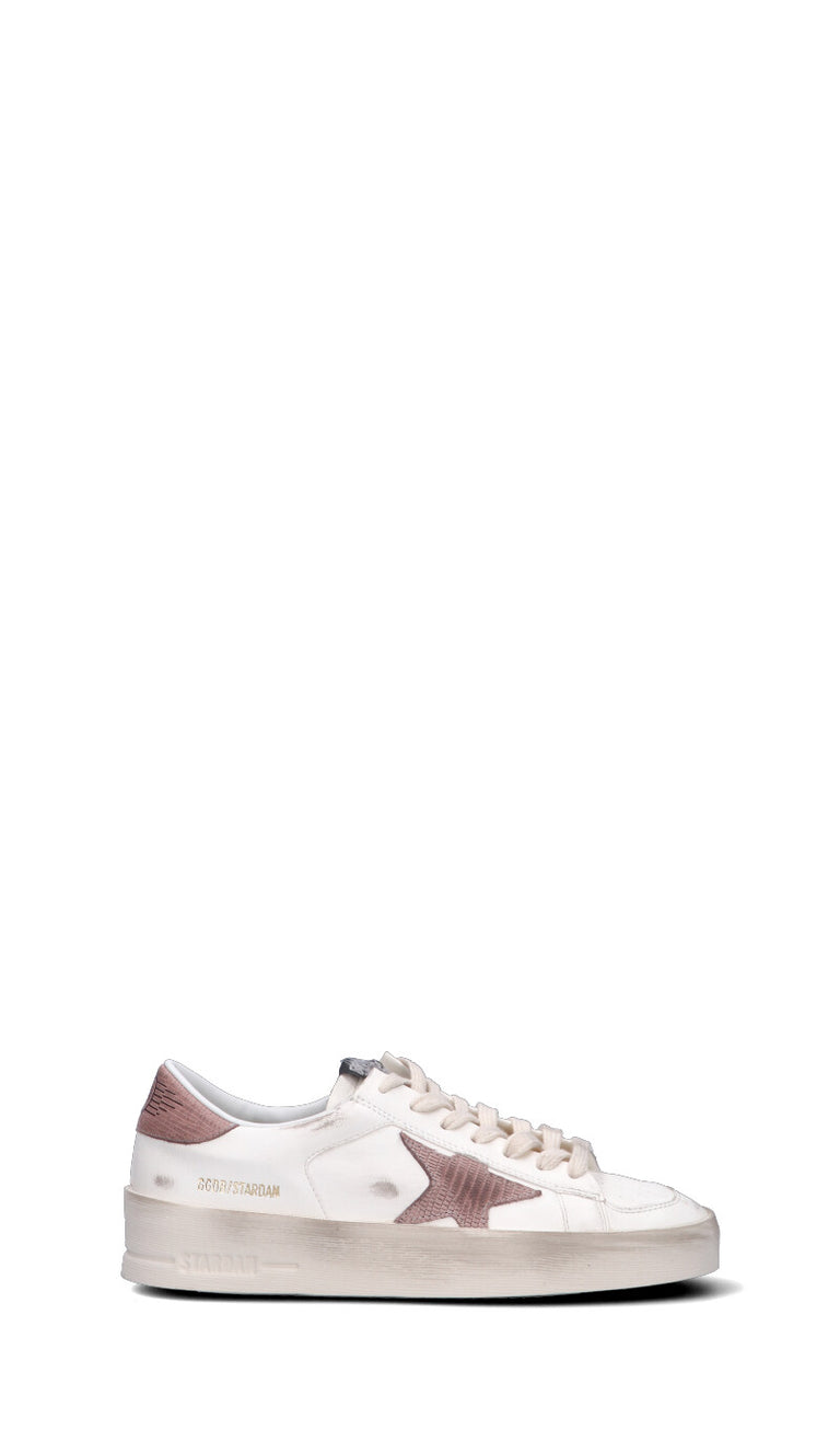 GOLDEN GOOSE - STARDAN Sneaker donna bianca/rosa in pelle