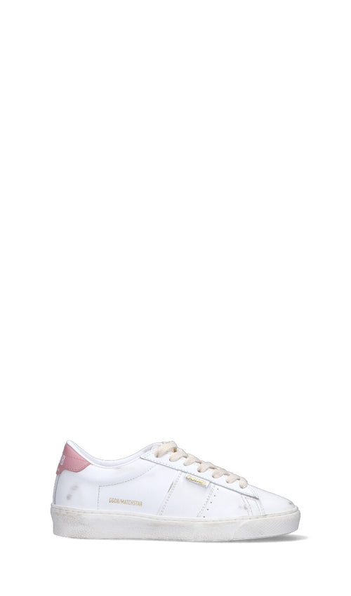 GOLDEN GOOSE - MATCHSTAR Sneaker donna bianca/rosa in pelle