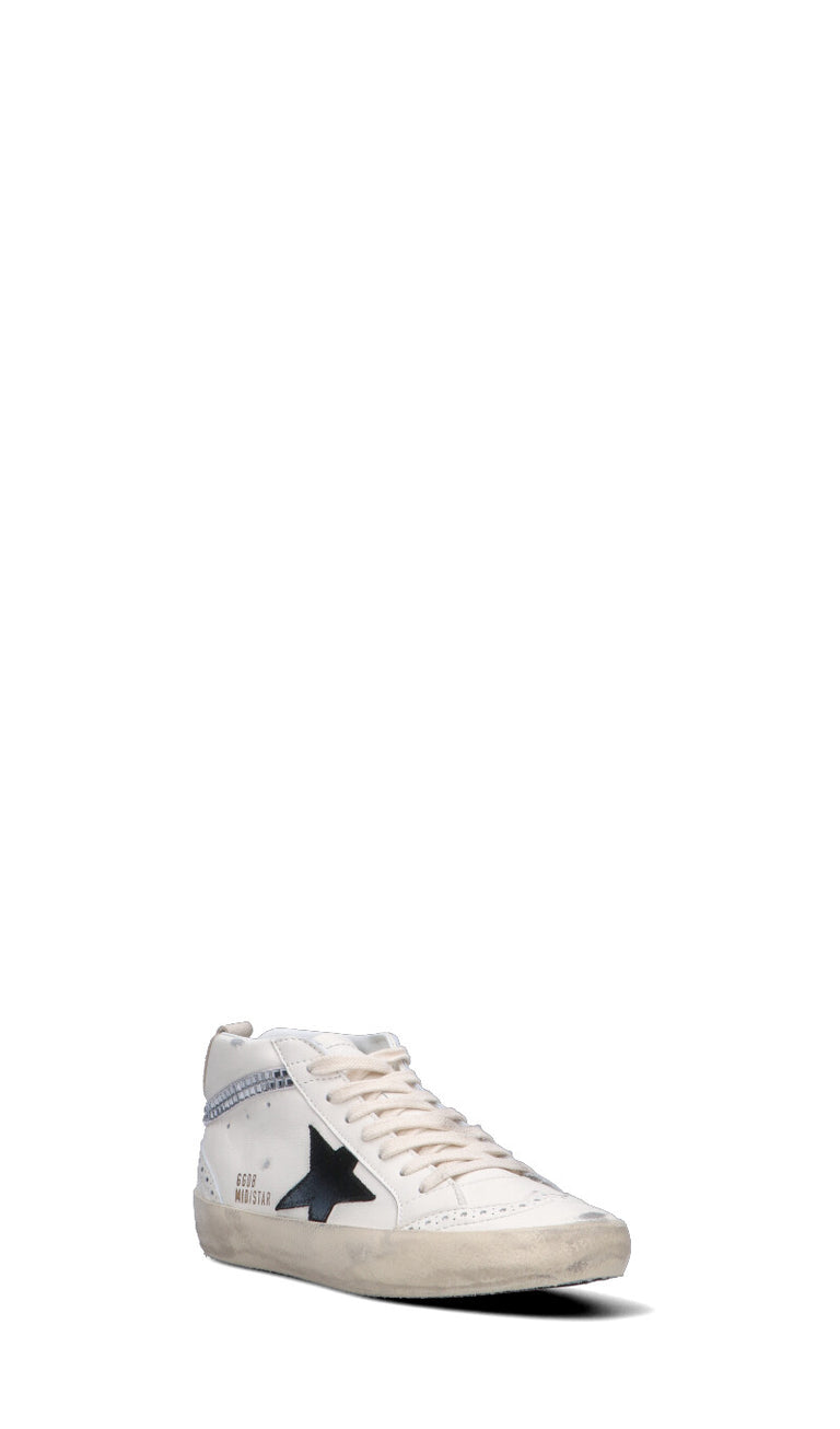 GOLDEN GOOSE - MIDSTAR CLASSIC Sneaker donna bianca in pelle/swarovski