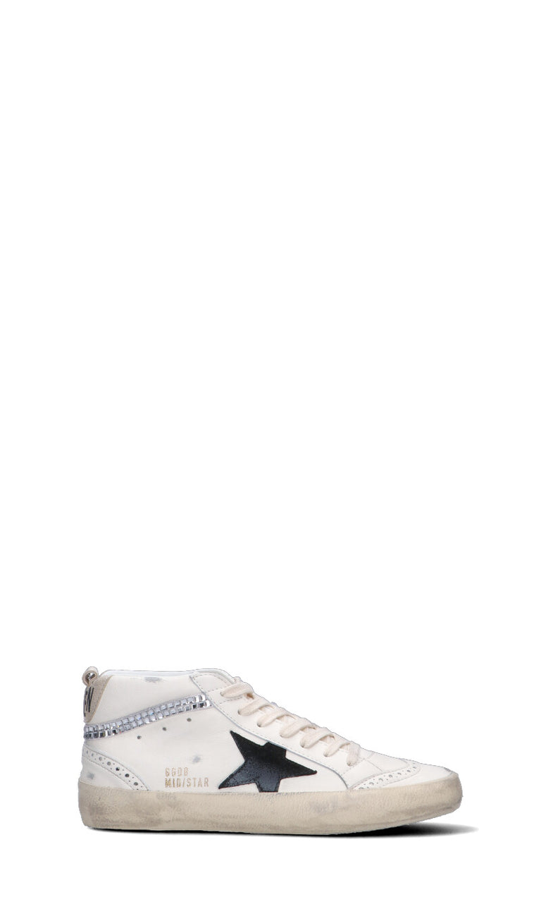 GOLDEN GOOSE - MIDSTAR CLASSIC Sneaker donna bianca in pelle/swarovski