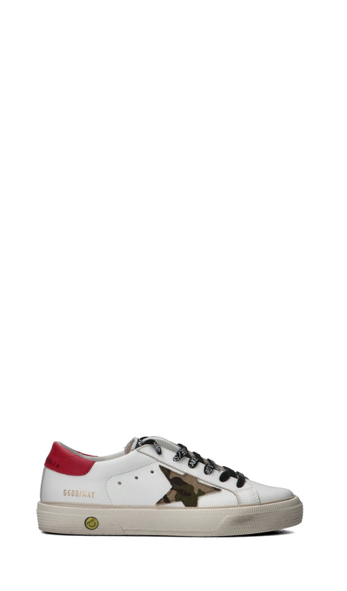 GOLDEN GOOSE Sneaker bimbo bianca/rossa/verde in pelle