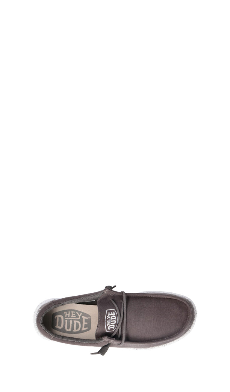 HEY DUDE WALLY SLUB CANVAS - Slip on uomo grigio