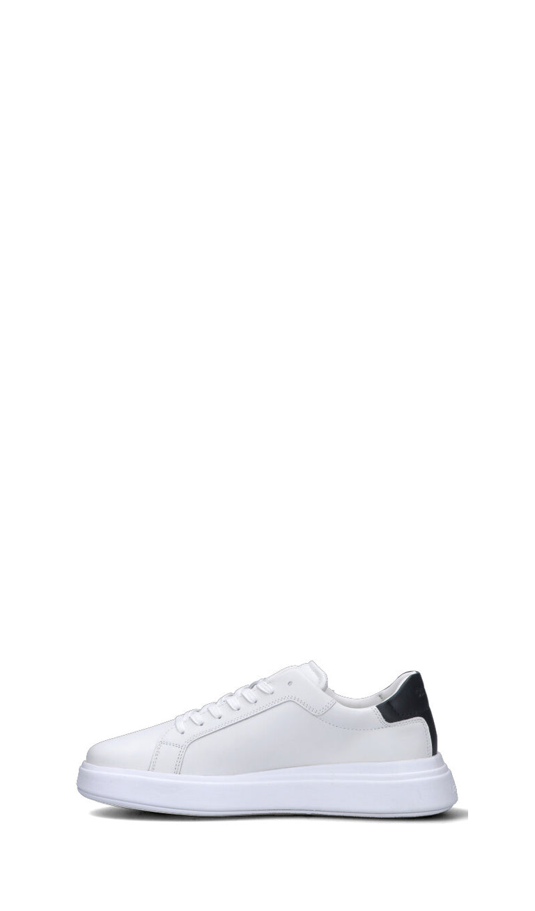 CALVIN KLEIN Sneaker uomo bianca/nera in pelle