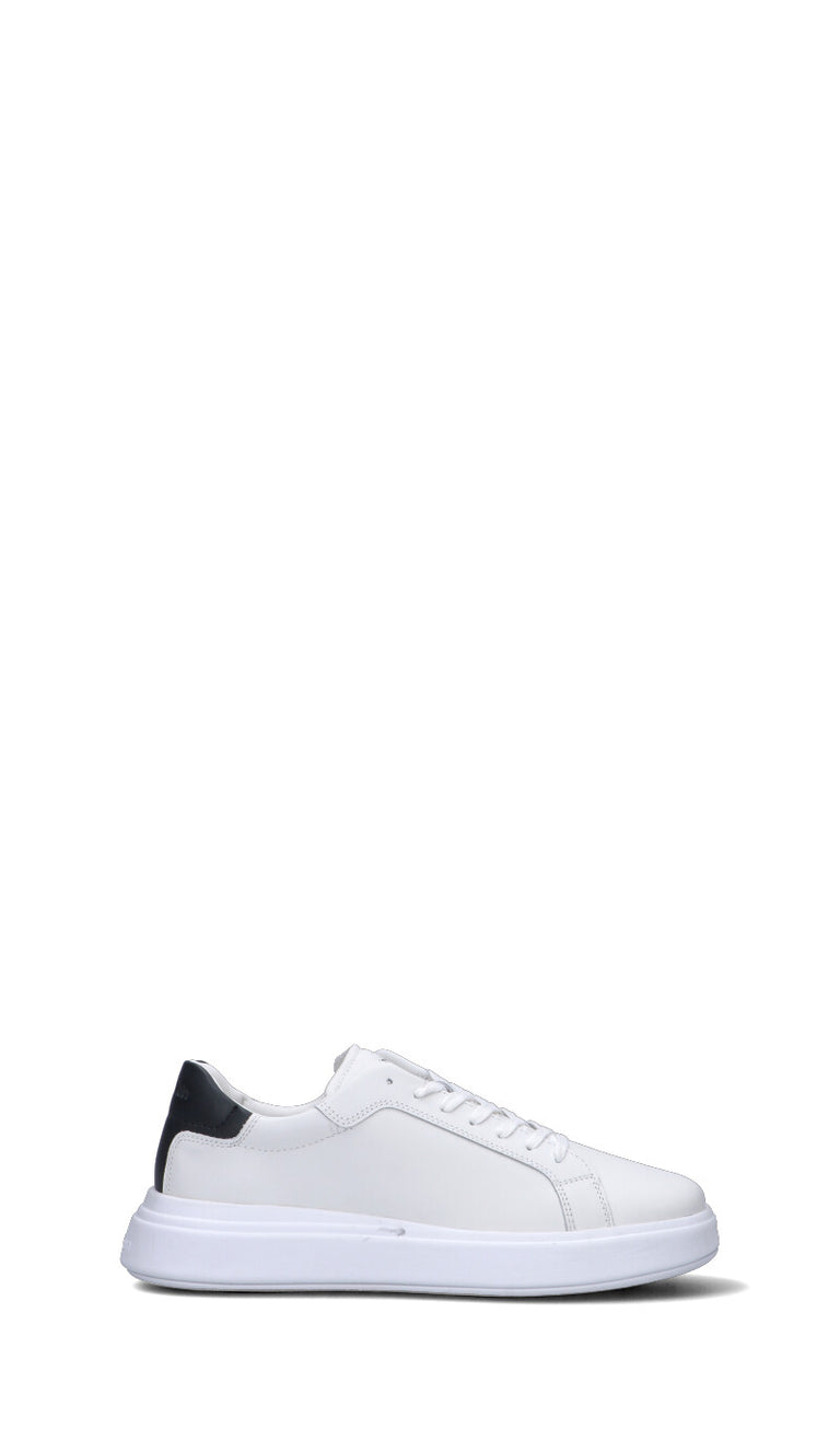 CALVIN KLEIN Sneaker uomo bianca/nera in pelle