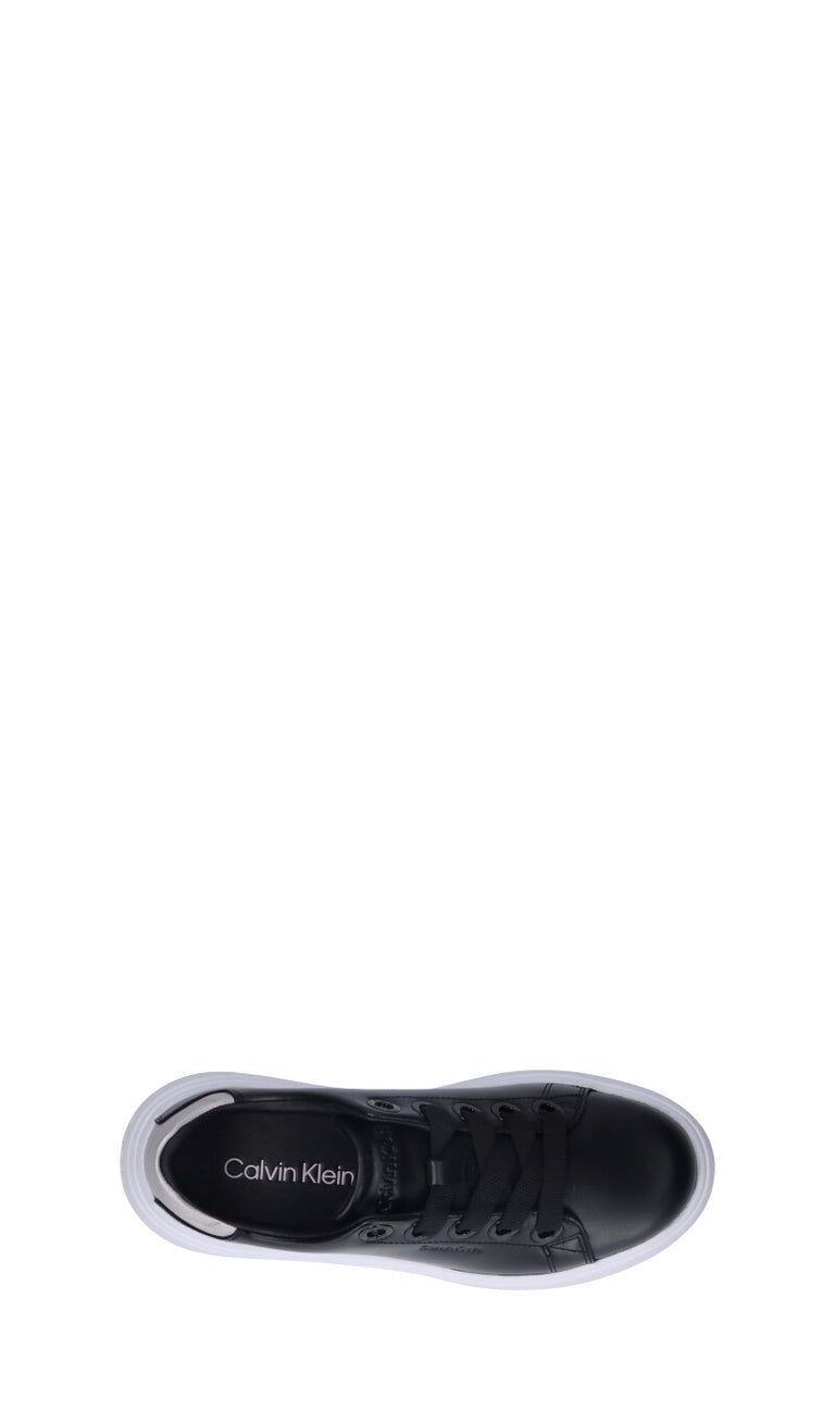 CALVIN KLEIN Sneaker donna nera in pelle