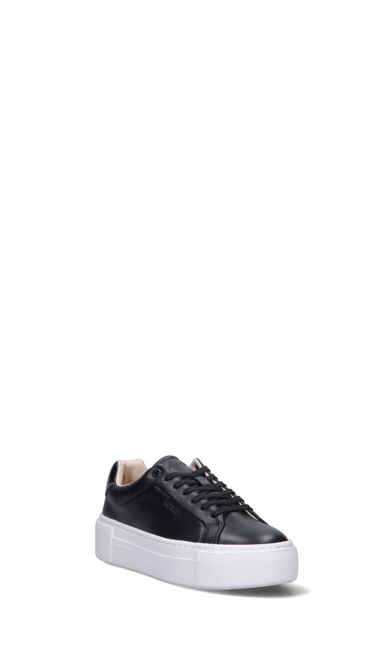 CALVIN KLEIN Sneaker donna nera in pelle