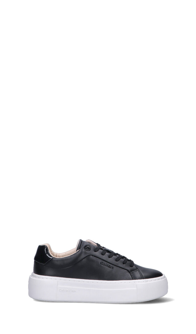 CALVIN KLEIN Sneaker donna nera in pelle