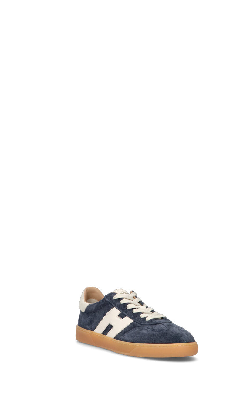 HOGAN Sneaker uomo blu in suede