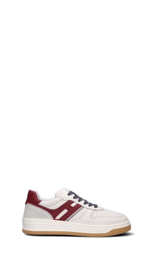 HOGAN - H630 Sneaker donna bianca/bordeaux in pelle