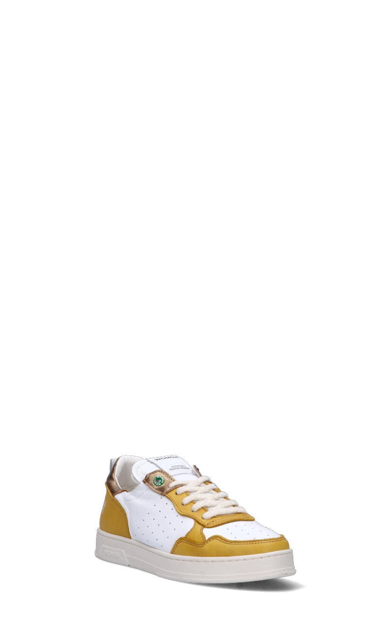 WOMSH Sneaker donna bianca/gialla in pelle