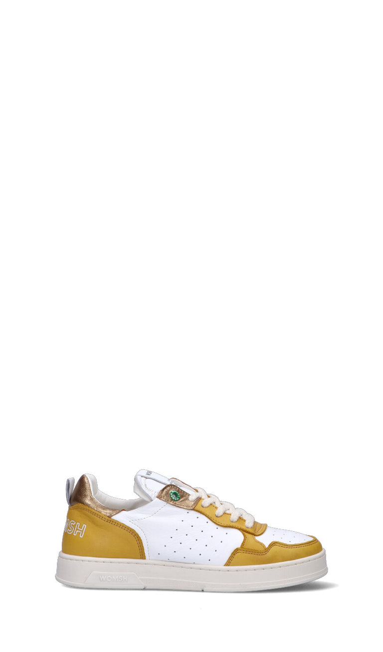 WOMSH Sneaker donna bianca/gialla in pelle