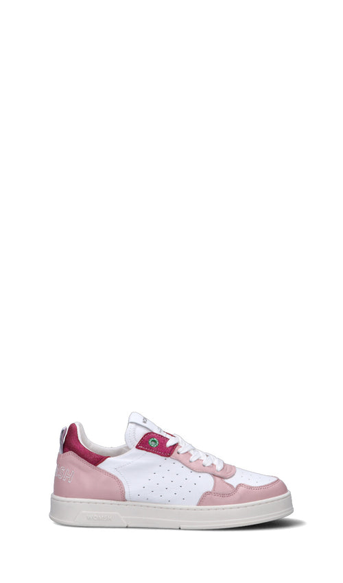 WOMSH Sneaker donna bianca/rosa in pelle