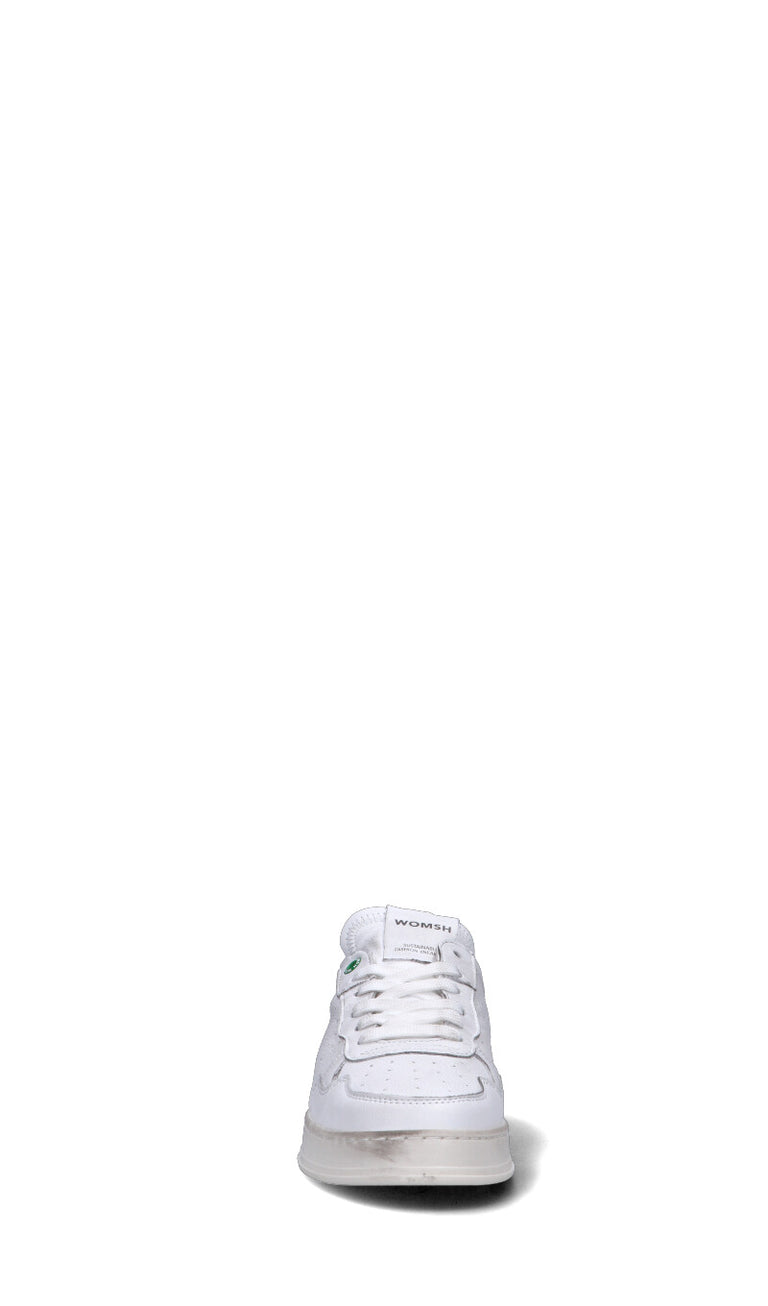 WOMSH Sneaker donna bianca/verde in pelle