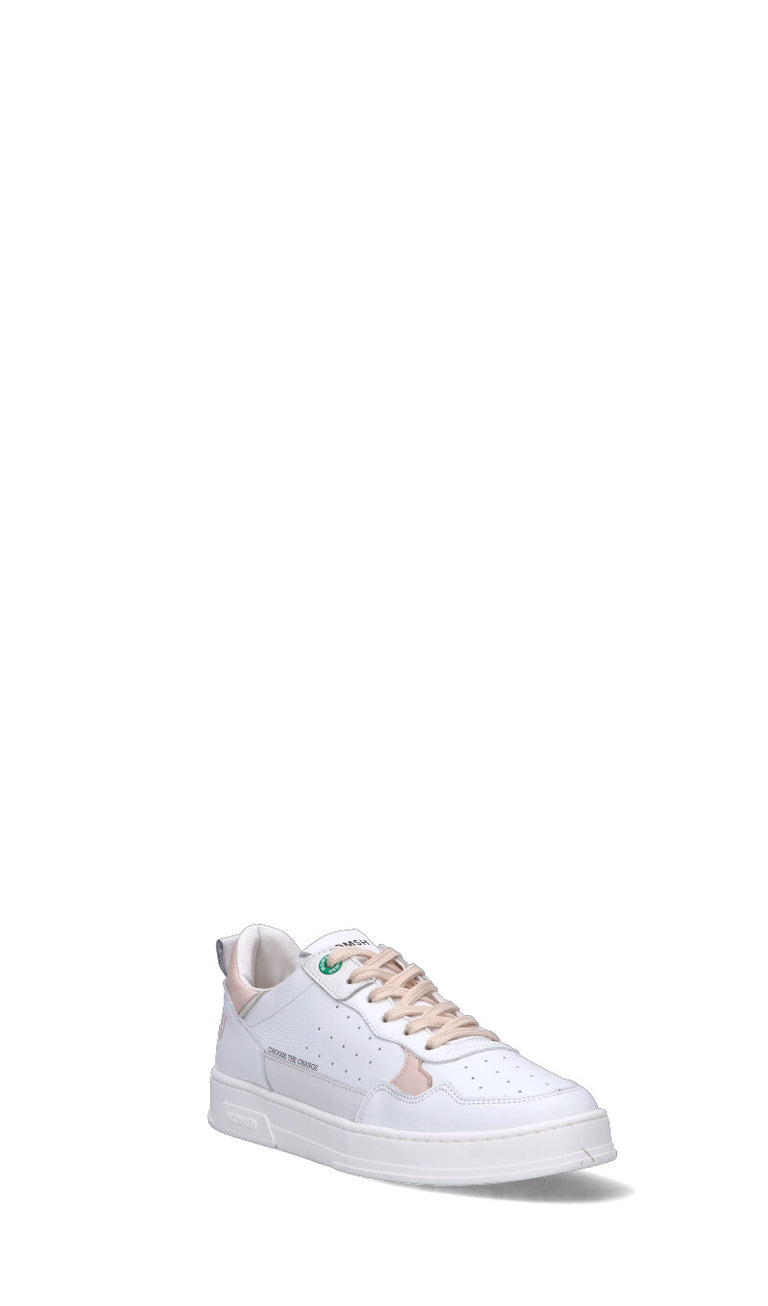 WOMSH Sneaker donna bianca/rosa in pelle