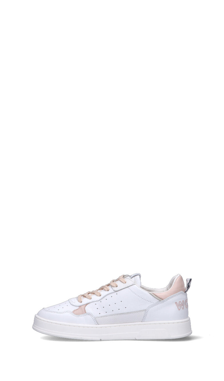 WOMSH Sneaker donna bianca/rosa in pelle