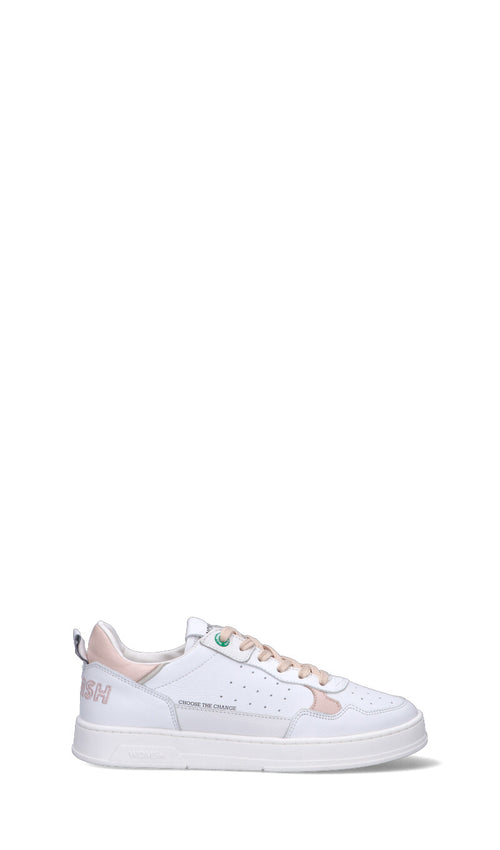 WOMSH Sneaker donna bianca/rosa in pelle