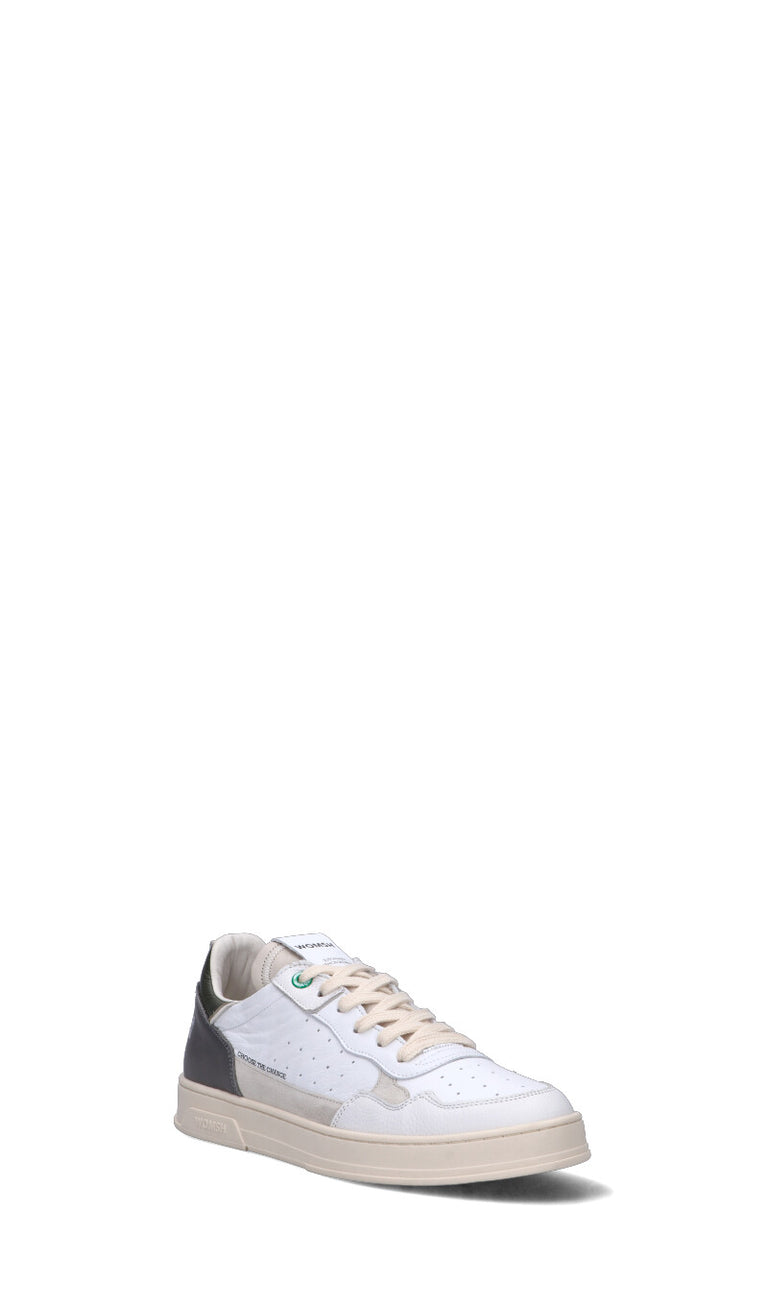 WOMSH Sneaker uomo bianca/grigia in pelle