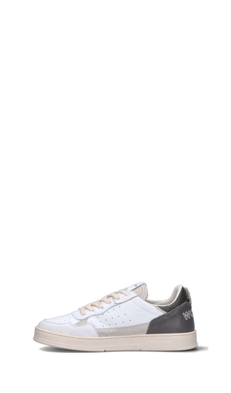 WOMSH Sneaker uomo bianca/grigia in pelle