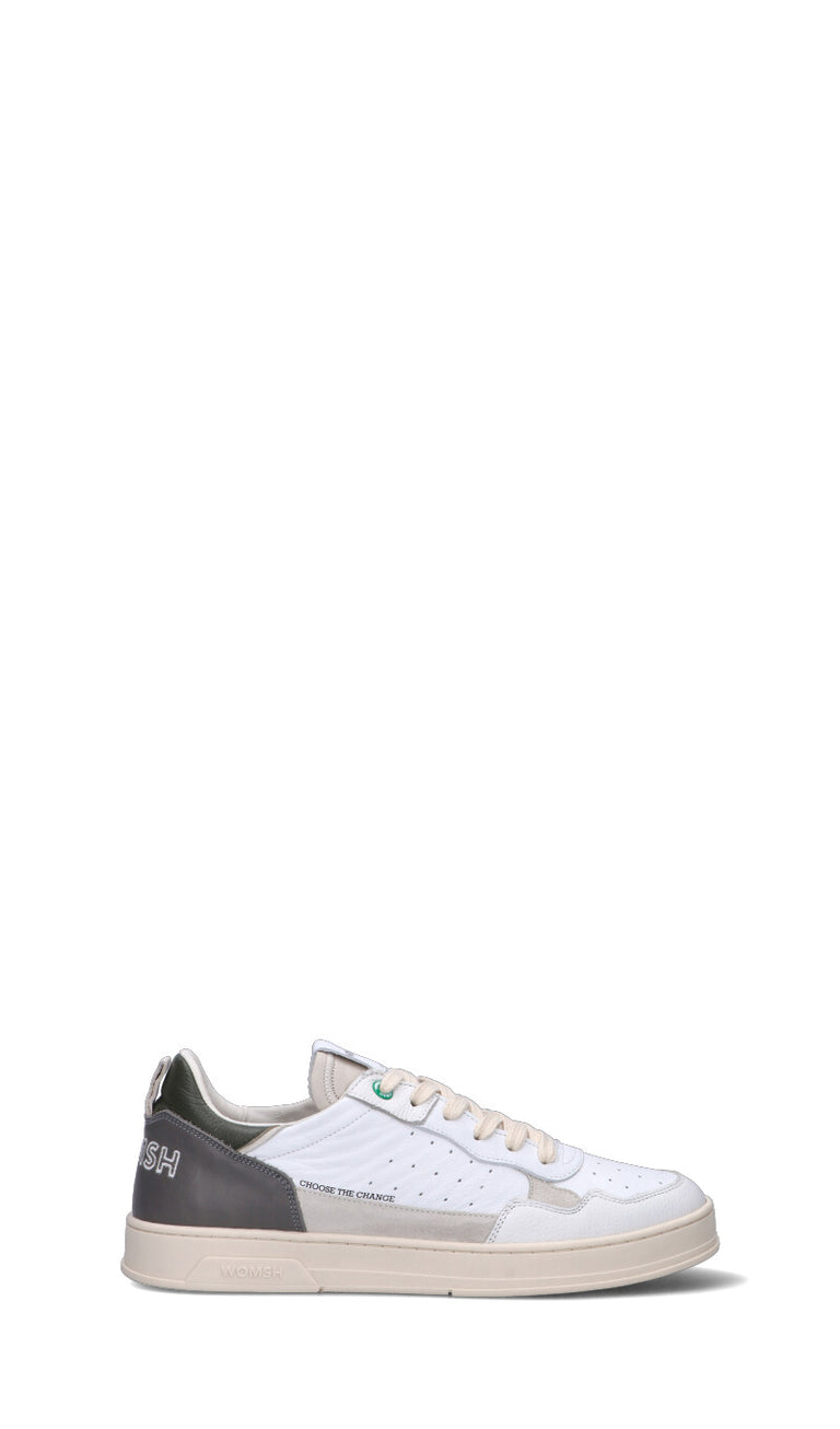 WOMSH Sneaker uomo bianca/grigia in pelle