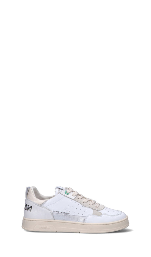 WOMSH Sneaker donna bianca/argento in pelle