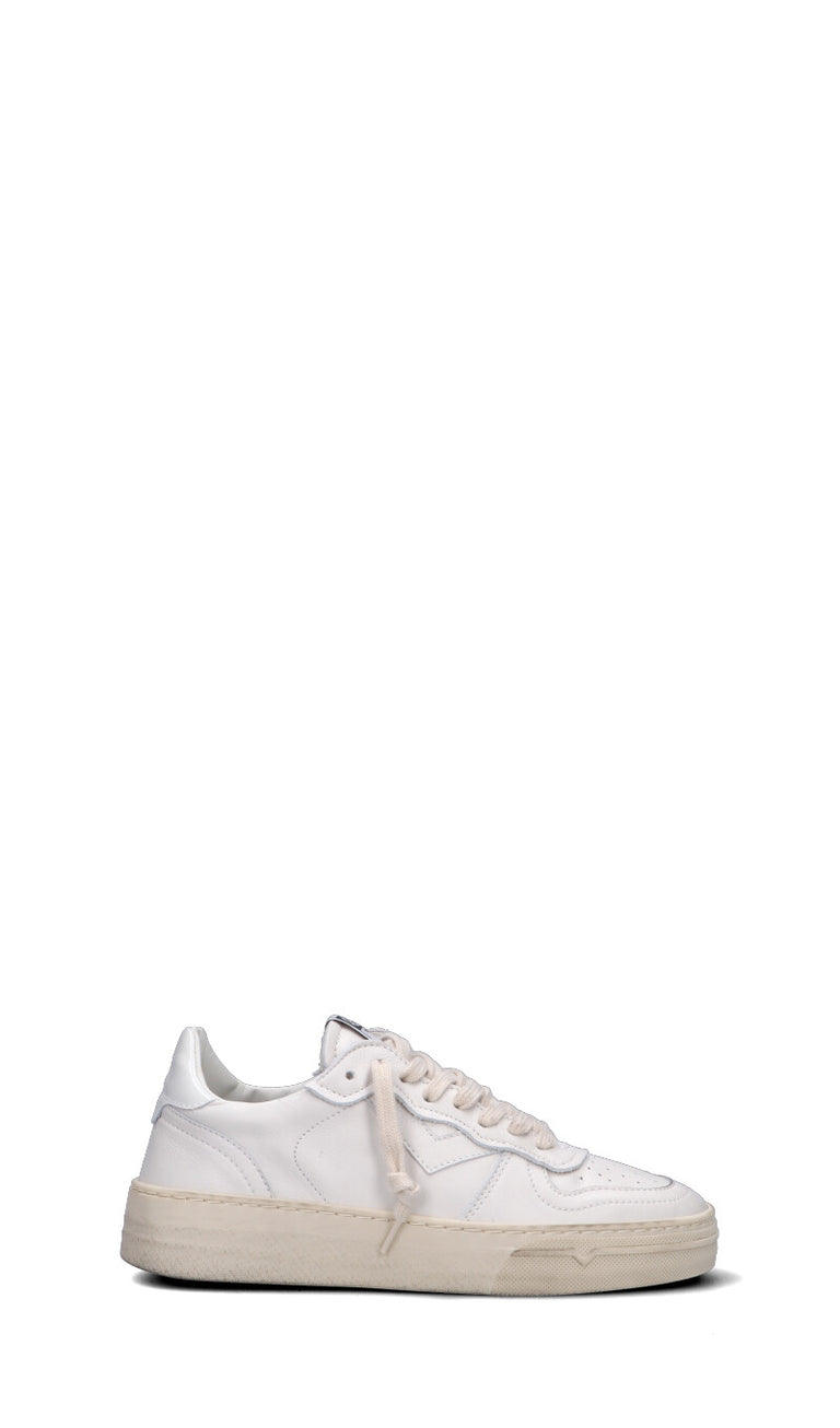 QUATTROBARRADODICI Sneaker donna bianca in pelle