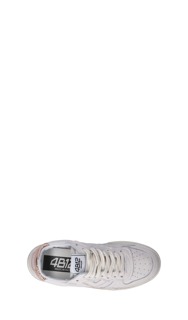 QUATTROBARRADODICI Sneaker donna bianca in pelle