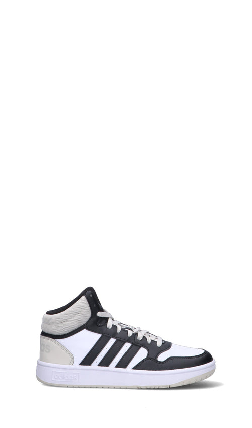 ADIDAS HOOPS 3.0 MID K Sneaker ragazzo bianca, nera e grigia