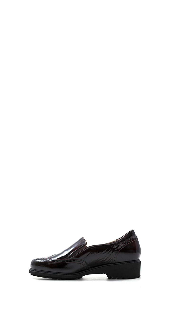 IMPRONTA TOMASI Slip on donna nera/bordeaux in vernice