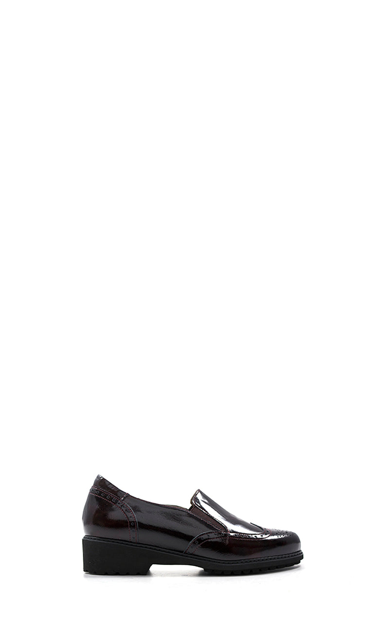 IMPRONTA TOMASI Slip on donna nera/bordeaux in vernice