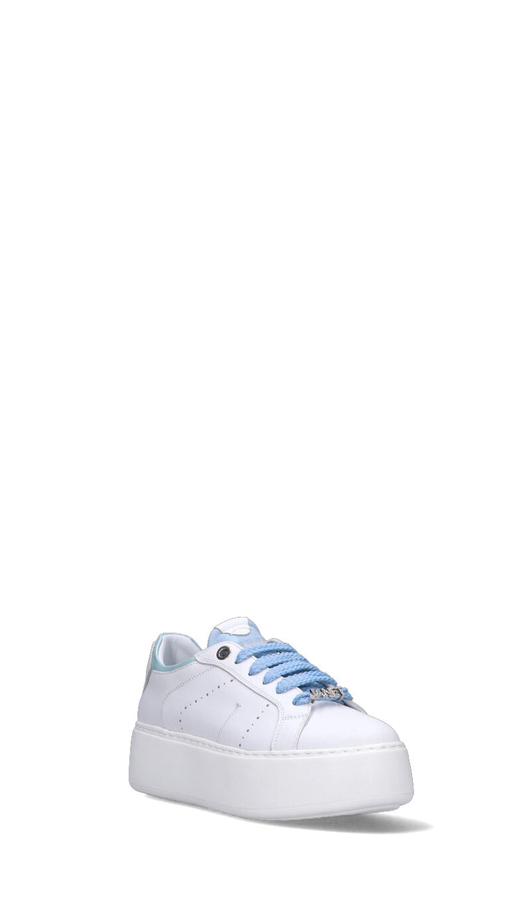 JANET&JANET Sneaker donna bianca/azzurra in pelle