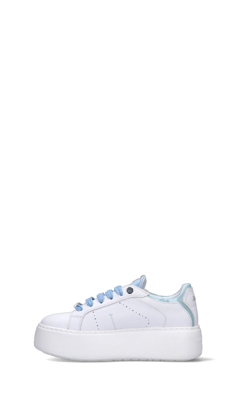 JANET&JANET Sneaker donna bianca/azzurra in pelle