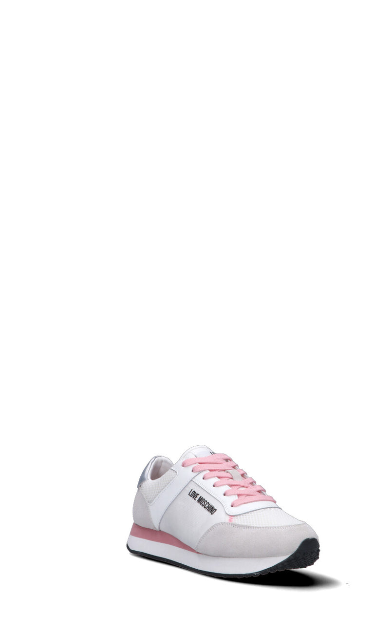 LOVE MOSCHINO Sneaker donna bianca/beige/rosa/argento