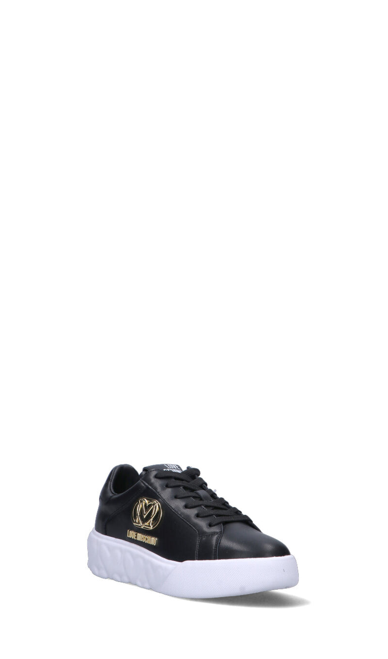 LOVE MOSCHINO Sneaker donna nera in pelle