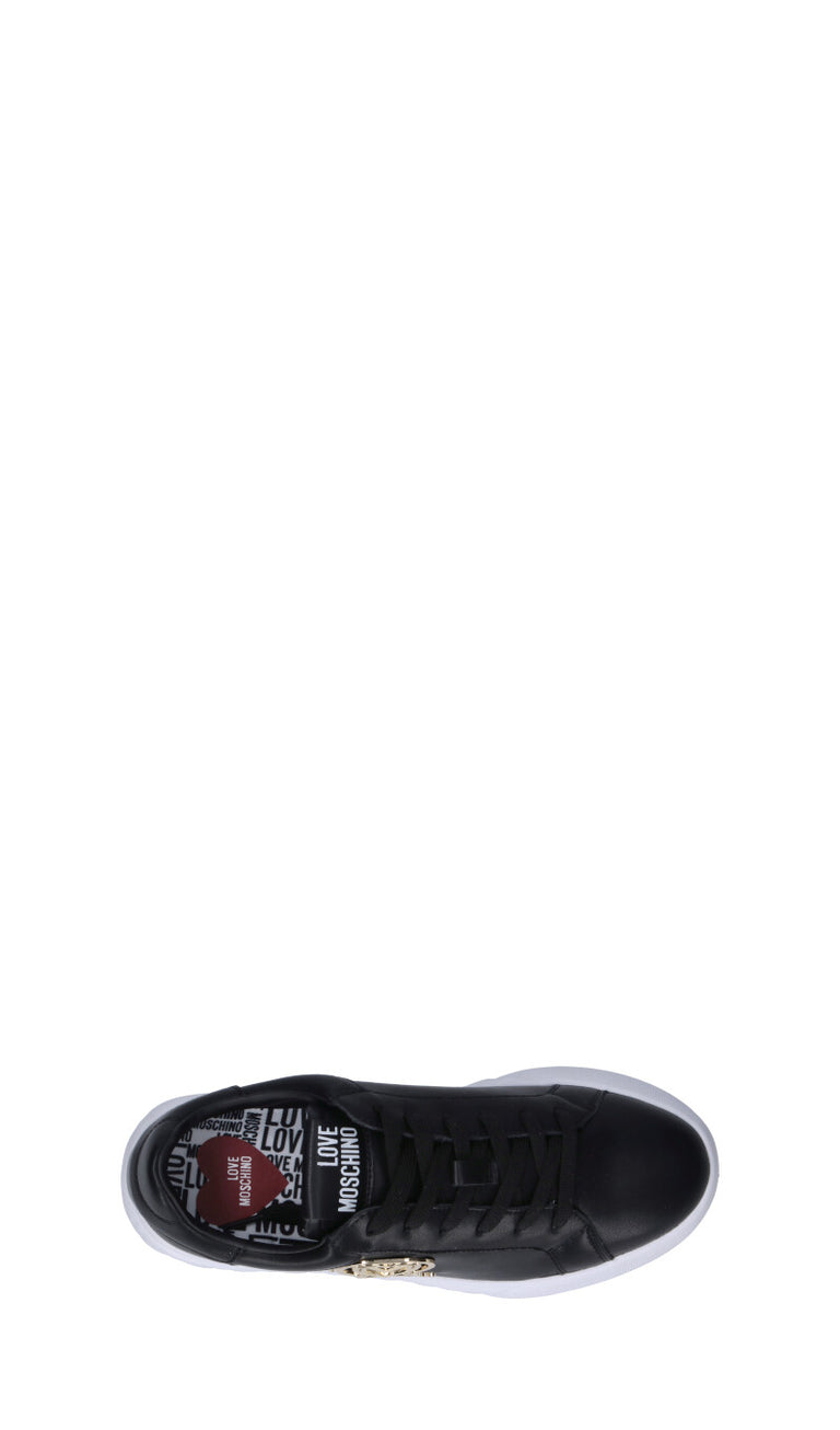 LOVE MOSCHINO Sneaker donna nera in pelle