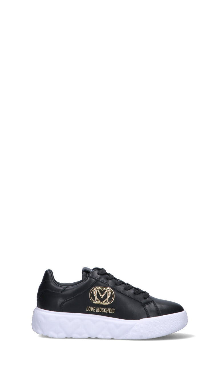 LOVE MOSCHINO Sneaker donna nera in pelle