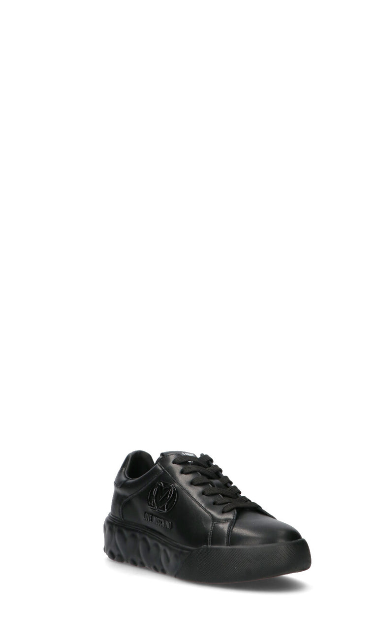 LOVE MOSCHINO Sneaker donna nera in pelle