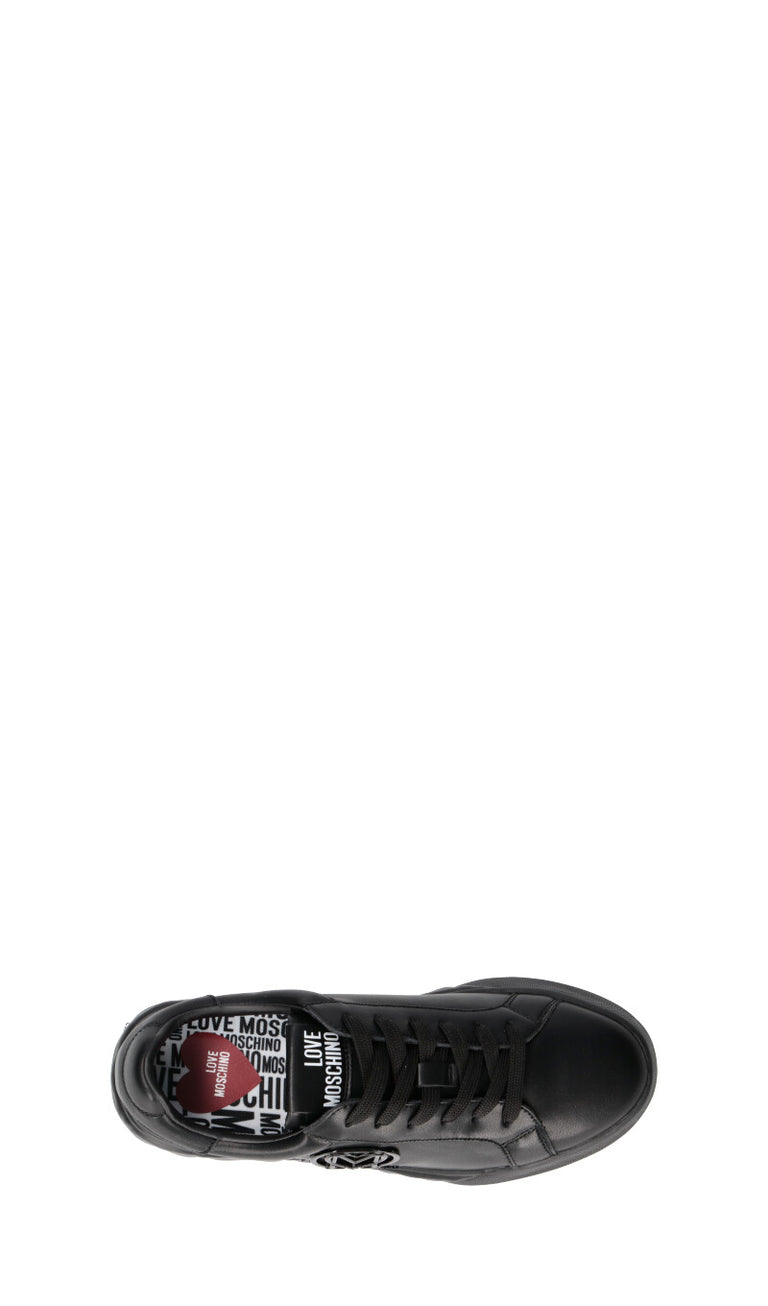 LOVE MOSCHINO Sneaker donna nera in pelle