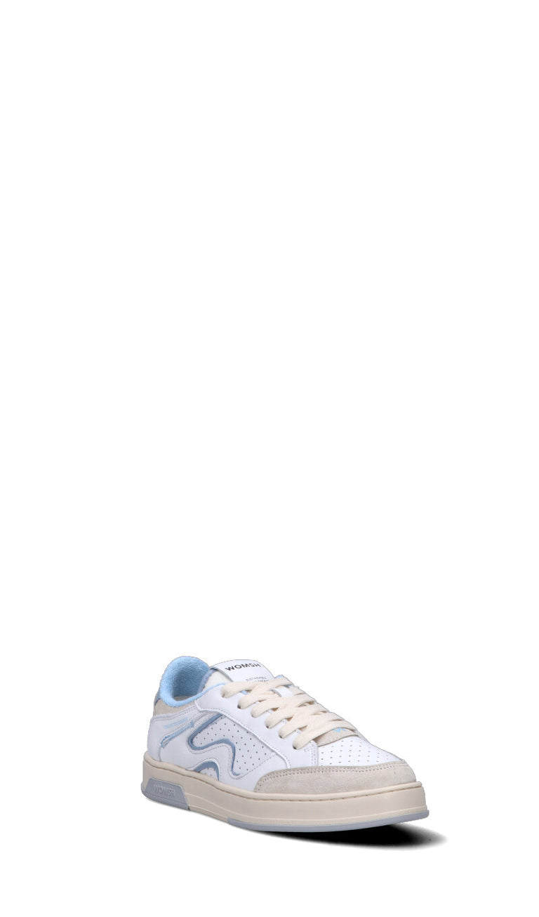 WOMSH Sneaker donna bianca/azzurra in pelle