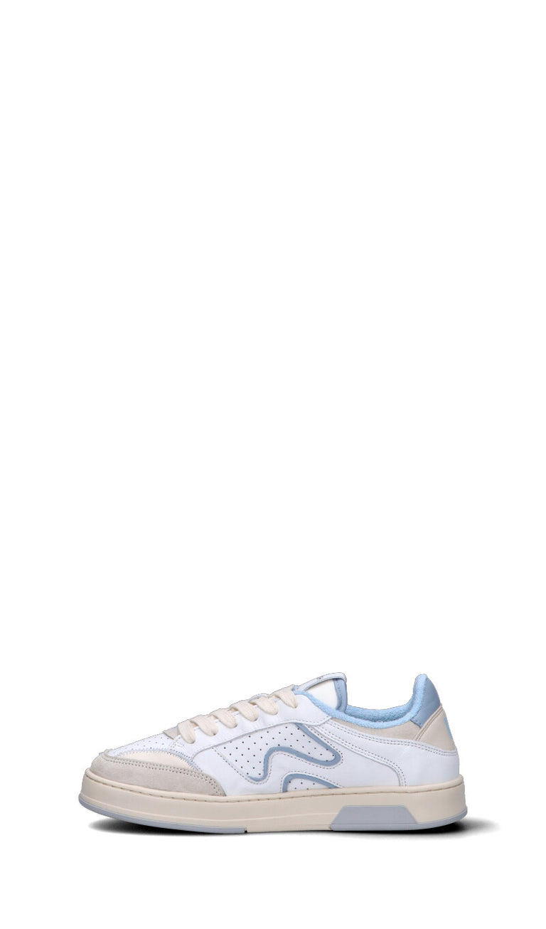 WOMSH Sneaker donna bianca/azzurra in pelle